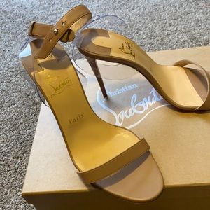 Authentic Christian Louboutin Nude open toe sandals